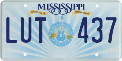 MS license plate LUT437