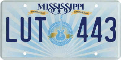MS license plate LUT443