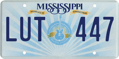 MS license plate LUT447