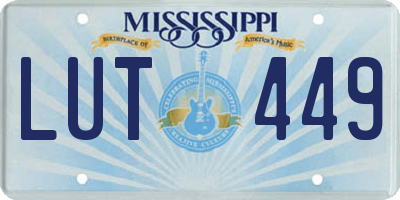MS license plate LUT449