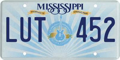 MS license plate LUT452
