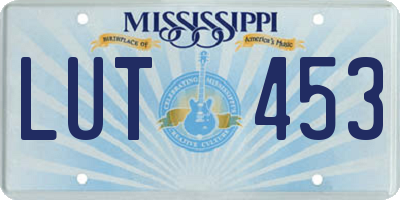 MS license plate LUT453