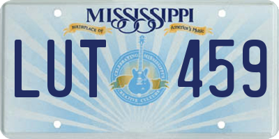 MS license plate LUT459