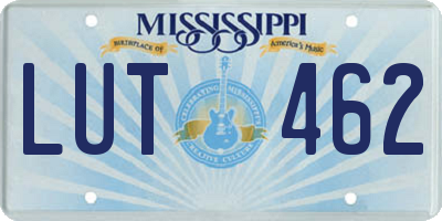 MS license plate LUT462