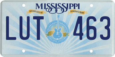 MS license plate LUT463