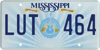 MS license plate LUT464
