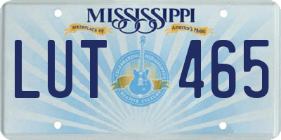 MS license plate LUT465