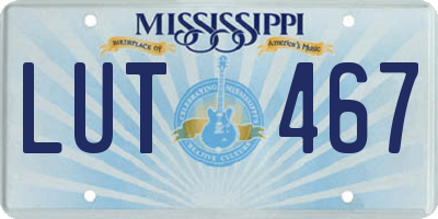 MS license plate LUT467