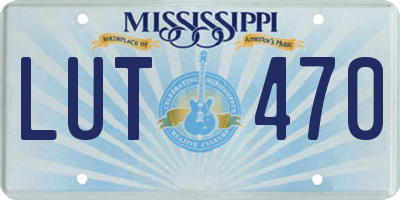 MS license plate LUT470