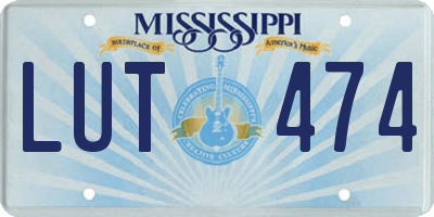 MS license plate LUT474