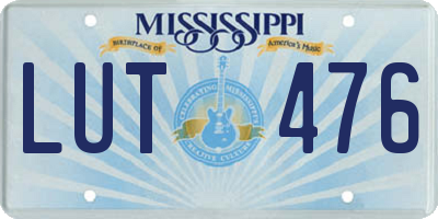 MS license plate LUT476
