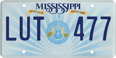 MS license plate LUT477