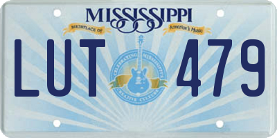 MS license plate LUT479
