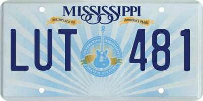 MS license plate LUT481
