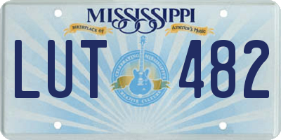 MS license plate LUT482