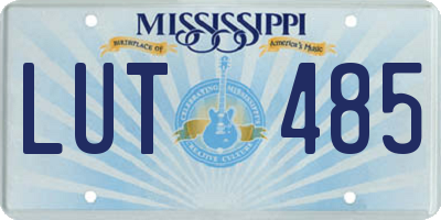 MS license plate LUT485