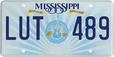 MS license plate LUT489