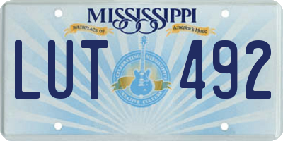 MS license plate LUT492