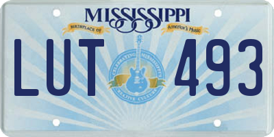 MS license plate LUT493