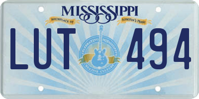 MS license plate LUT494