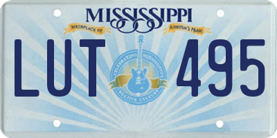 MS license plate LUT495