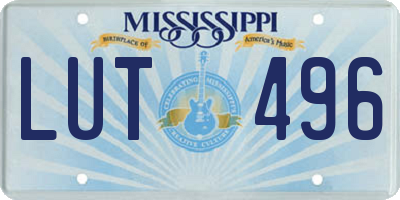 MS license plate LUT496