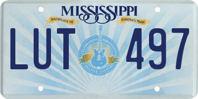 MS license plate LUT497