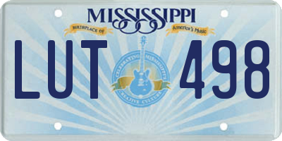 MS license plate LUT498