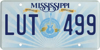 MS license plate LUT499