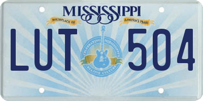 MS license plate LUT504
