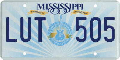 MS license plate LUT505