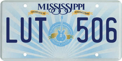MS license plate LUT506