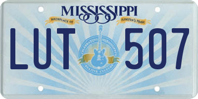 MS license plate LUT507