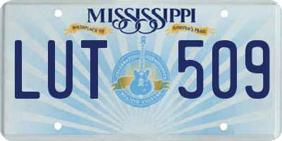 MS license plate LUT509