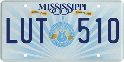 MS license plate LUT510