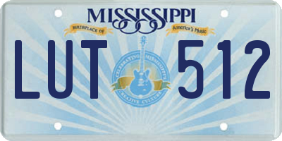 MS license plate LUT512