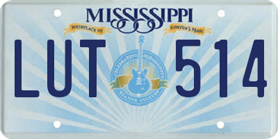 MS license plate LUT514