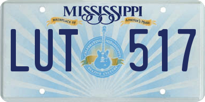 MS license plate LUT517
