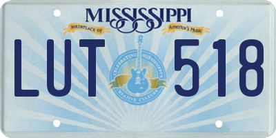 MS license plate LUT518