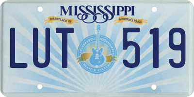 MS license plate LUT519