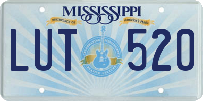 MS license plate LUT520