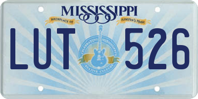 MS license plate LUT526