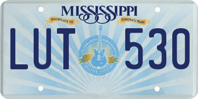 MS license plate LUT530