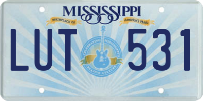 MS license plate LUT531