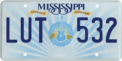 MS license plate LUT532