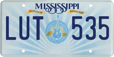MS license plate LUT535