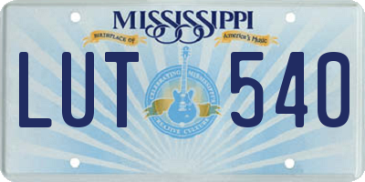 MS license plate LUT540