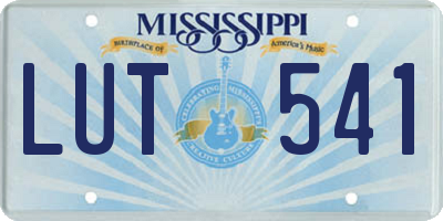 MS license plate LUT541