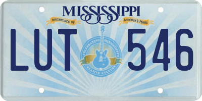 MS license plate LUT546