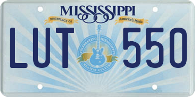 MS license plate LUT550
